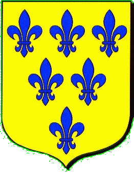 D'or à 6 fleurs de lys d'azur posées 3,2,1